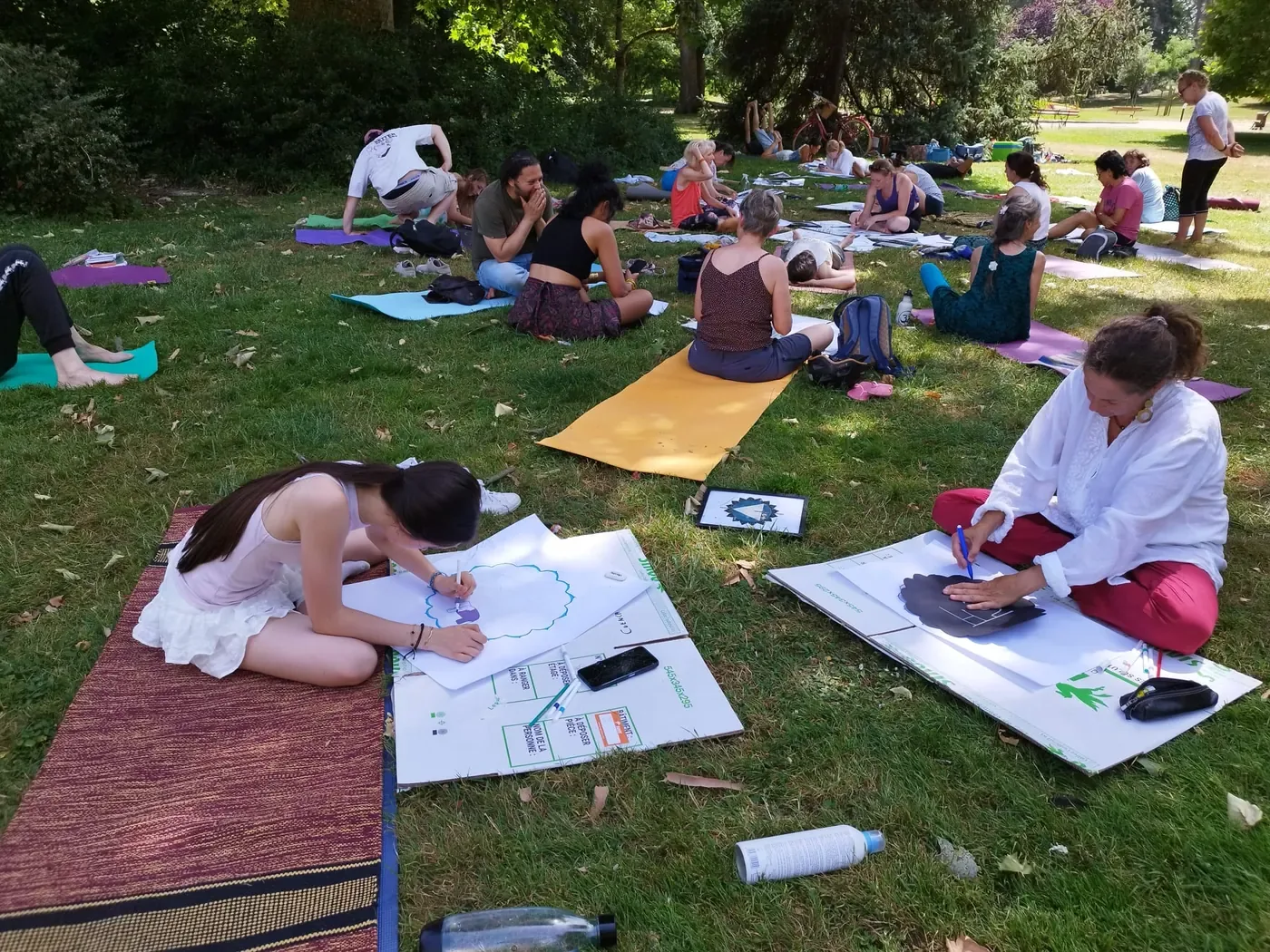Atelier de yantra et dessins sacrés au Festival du Gitananda Yoga à Vichy
